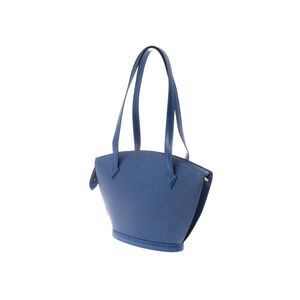 Louis Vuitton Blue Jacques Saint Shoulder Shopping Bag Leather Epi